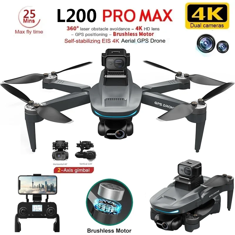 Drone Mapping - L200 PRO MAX Drone 4K 2-Axis
