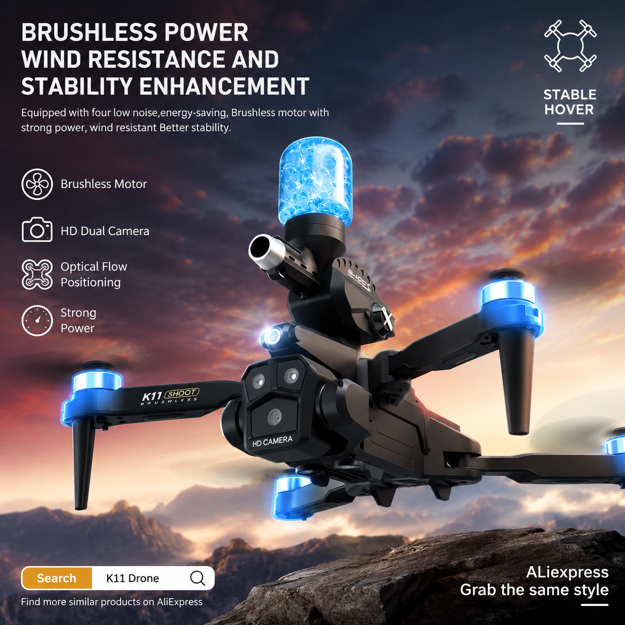 K11MAX Drone with Water Bombs  - Drone Multispectral บทวิจารณ์และราคา