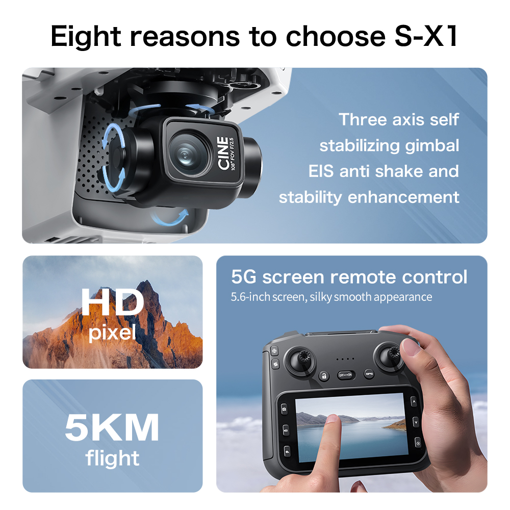 S-X1 MAX GPS Drone with 3-Axis - Drone Multispectral บทวิจารณ์และราคา