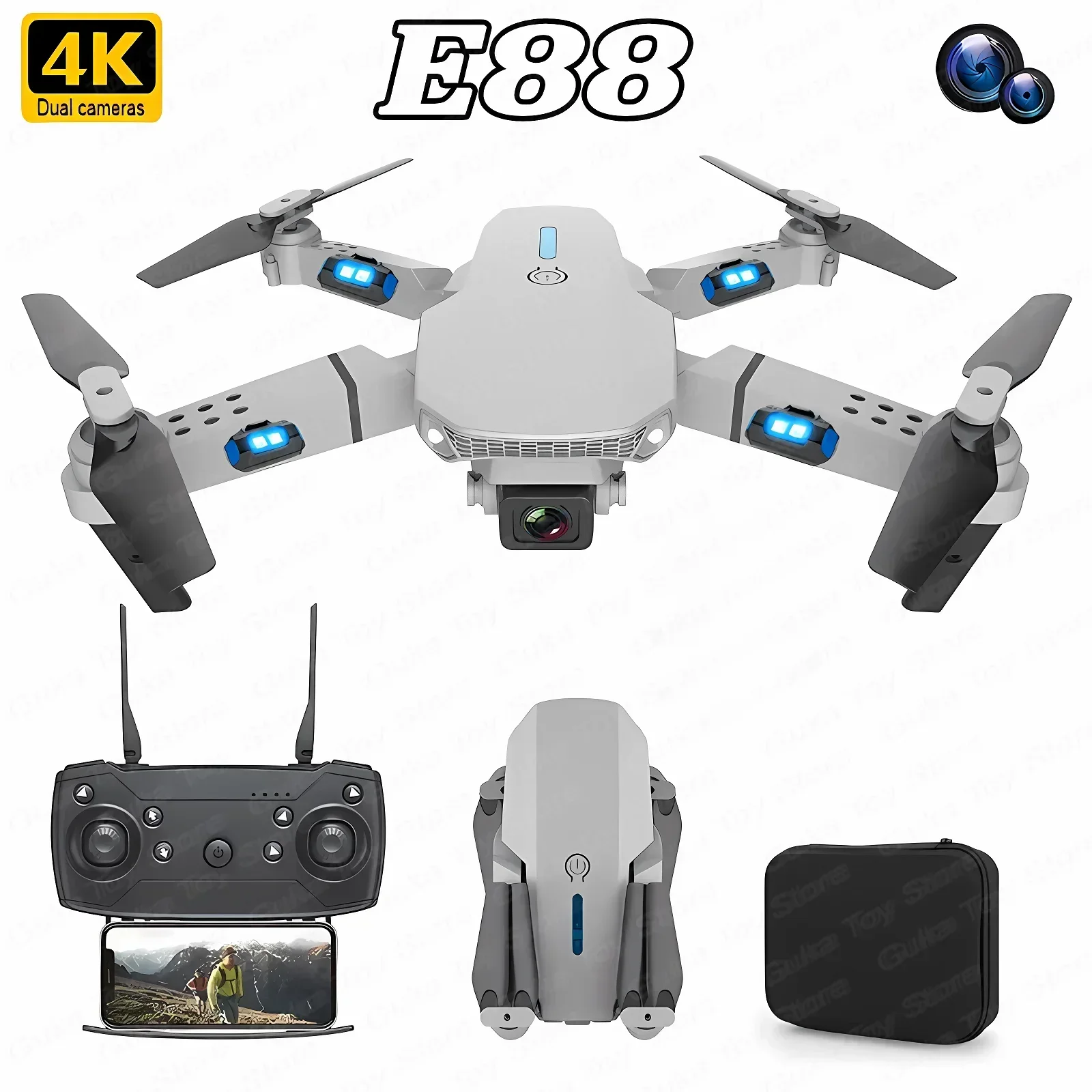 E88 Pro WIFI FPV Drone Wide An - Drone Aerial Photography บทวิจารณ์และราคา