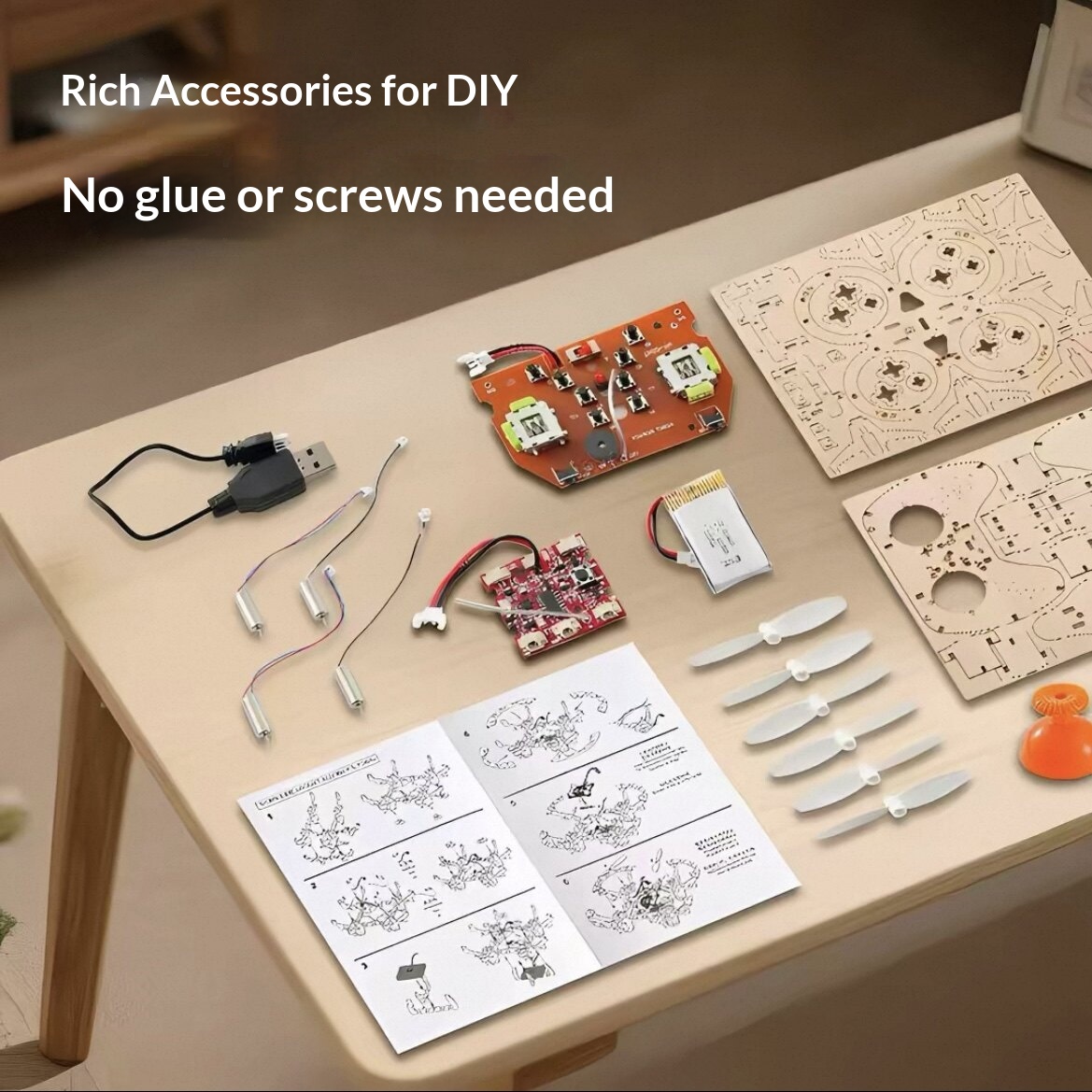 2026 New Wooden DIY Assembled  - Drone Aerial Photography บทวิจารณ์และราคา