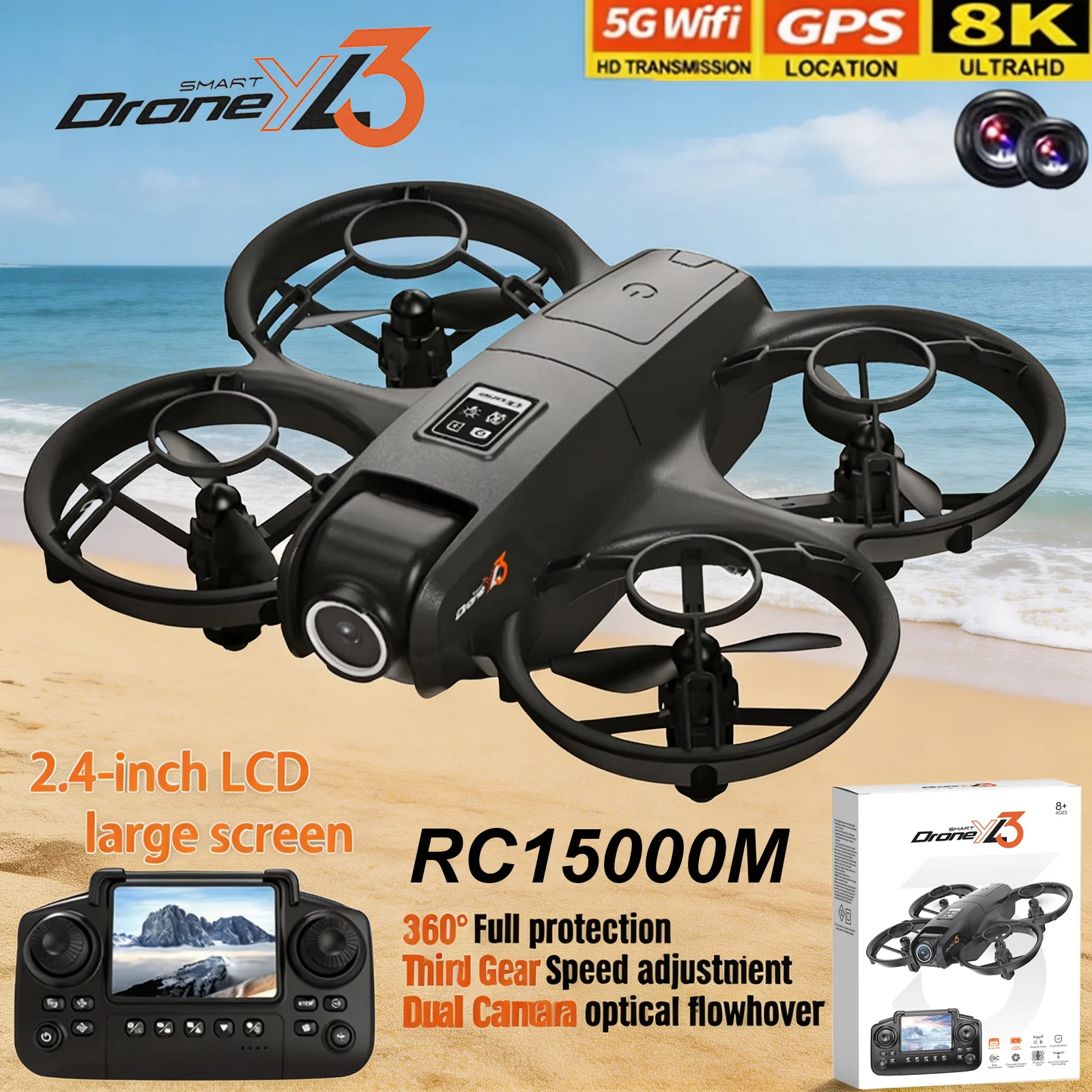 New YL3 RC Drone 8K 1080P Wide - Drone Multispectral บทวิจารณ์และราคา