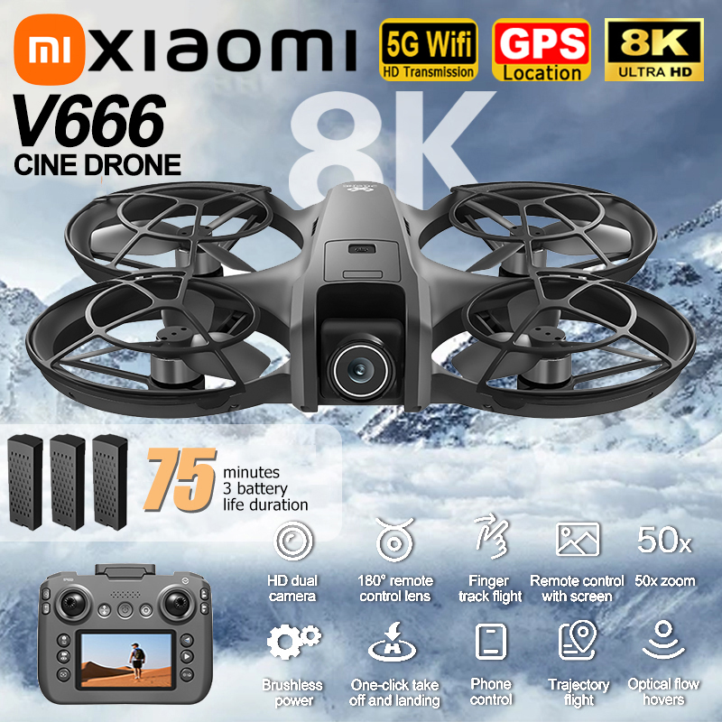 Xiaomi V666 Drone 8K Aerial HD - Drone Mapping บทวิจารณ์และราคา