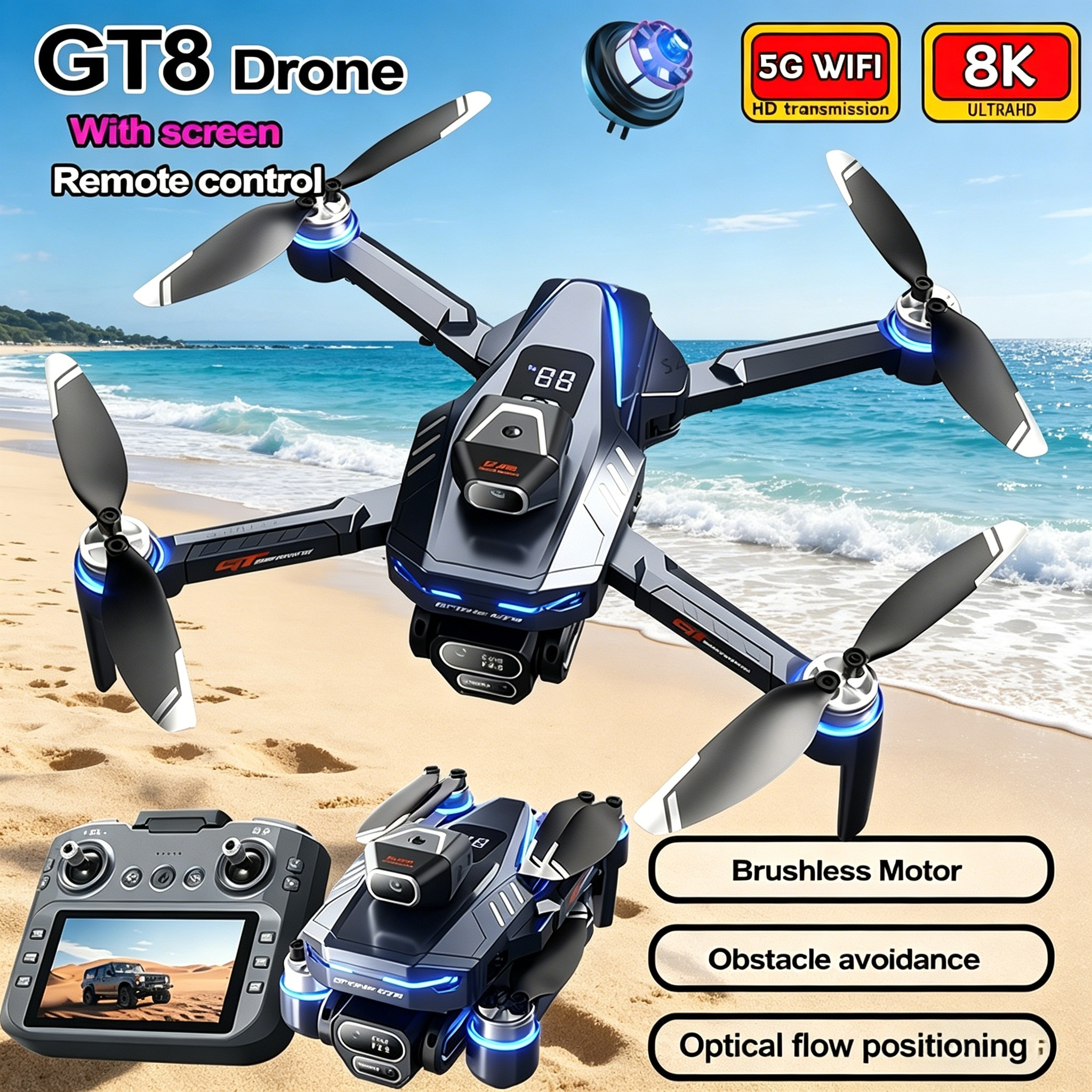 New Drone GT8 8K Professional  - Drone Multispectral บทวิจารณ์และราคา